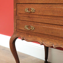 Load image into Gallery viewer, x SOLD Antique French Sewing Cabinet, French Oak Bedside Cabinet, 2 Drawer Lamp Table B10690