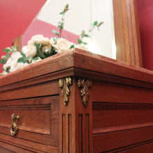 Load image into Gallery viewer, Antique French Dressing Table, Twin Pedestal Marble and Mirror Dressing Table B10848