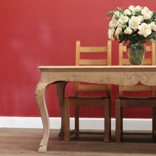 Load image into Gallery viewer, x SOLD Antique French Dining Table, Antique Raw Bleached Oak Kitchen Table, Carved Legs B10580