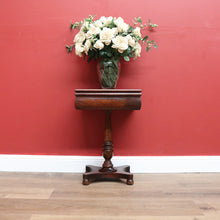Load image into Gallery viewer, x SOLD Antique Australian Cedar Hall Table Single Pedestal Lamp Table Side Sewing Table B10729