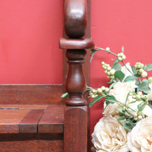 Load image into Gallery viewer, x SOLD Antique Hall Seat, Blanket Box Base, Australian Gothic Entry Foyer Armchair Seat B10793