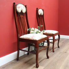 Load image into Gallery viewer, x SOLD A Pair of Vintage Maple Art Nouveau Bed Room Chairs Seat Hall Chairs. B10707