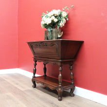 Load image into Gallery viewer, x SOLD Vintage French Oak Drop/Fall Front Kneading Trough Hallway Table Cabinet Stand B10703