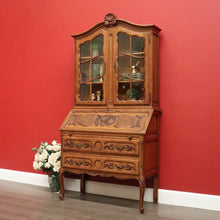 Load image into Gallery viewer, x SOLD Antique French Secretaire Bookcase with Desk, Drop front Writing Bureau Bookcase B10460