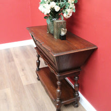 Load image into Gallery viewer, x SOLD Vintage French Oak Drop/Fall Front Kneading Trough Hallway Table Cabinet Stand B10703