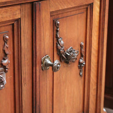 Load image into Gallery viewer, x SOLD Pair Antique French Walnut and Marble Bedside Table Lamp Tables Hall Cupboards B10845