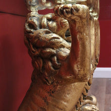 Load image into Gallery viewer, x SOLD Vintage Italian Gilt Lion Pedestal Hall Table, Console Table, Sofa or Side Table B10993