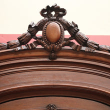 Load image into Gallery viewer, x SOLD Antique French Wardrobe, Walnut and Cane Armoire with Bevelled Mirror Door & Key B11116