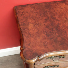 Load image into Gallery viewer, x SOLD Antique French Chest of Drawers Burr Walnut 2 Drawer Hall Foyer Cabinet Cupboard B10465