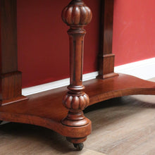 Load image into Gallery viewer, x SOLD Antique English Dressing Table, Walnut and Burr Walnut Mirror Back Dresser. B11160