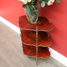 Load image into Gallery viewer, x SOLD Antique French Napoleon III Etagere 3 Tier What Not Side Table Marquetry Shelves. B10093
