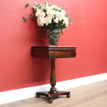 Load image into Gallery viewer, x SOLD Antique Australian Cedar Hall Table Single Pedestal Lamp Table Side Sewing Table B10729