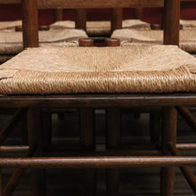 Load image into Gallery viewer, x SOLD Set of Six Antique French Ladder Back Dining Chairs or Kitchen Chairs, Rush Seat. B10943
