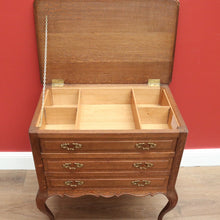 Load image into Gallery viewer, x SOLD Antique French Sewing Cabinet, French Oak Bedside Cabinet, 2 Drawer Lamp Table B10690