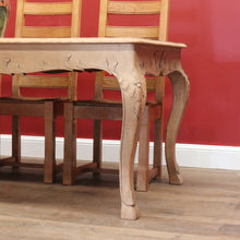 Load image into Gallery viewer, x SOLD Antique French Dining Table, Antique Raw Bleached Oak Kitchen Table, Carved Legs B10580