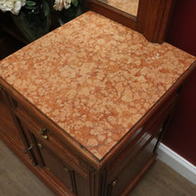 Load image into Gallery viewer, Antique French Dressing Table, Twin Pedestal Marble and Mirror Dressing Table B10848