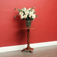 Load image into Gallery viewer, x SOLD Antique English Walnut Wine Table, Antique Circular Lamp or Pedestal Side Table. B9742
