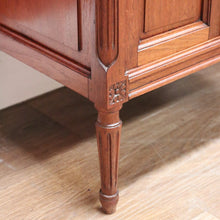Load image into Gallery viewer, x SOLD Pair Antique French Walnut and Marble Bedside Table Lamp Tables Hall Cupboards B10845