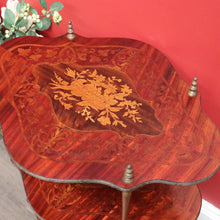 Load image into Gallery viewer, x SOLD Antique French Napoleon III Etagere 3 Tier What Not Side Table Marquetry Shelves. B10093