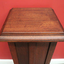 Load image into Gallery viewer, x SOLD Antique French Jardinière Stand, Oak Pedestal Plant Stand, Statue Holder Stand. B10349