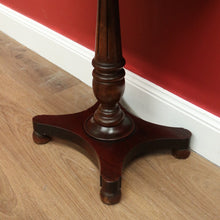 Load image into Gallery viewer, x SOLD Antique Australian Cedar Hall Table Single Pedestal Lamp Table Side Sewing Table B10729