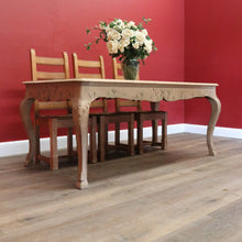 Load image into Gallery viewer, x SOLD Antique French Dining Table, Antique Raw Bleached Oak Kitchen Table, Carved Legs B10580