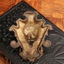 Load image into Gallery viewer, x SOLD Antique French Brass Door Knocker, Antique Brass Lion's Head, Dragon Ring Handle B10768
