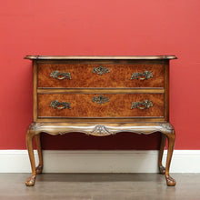 Load image into Gallery viewer, x SOLD Antique French Chest of Drawers Burr Walnut 2 Drawer Hall Foyer Cabinet Cupboard B10465