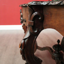 Load image into Gallery viewer, x SOLD Antique French Oak Centre Table Sofa Table, Cross Stretcher Base Table with Fleur de Lis to Apron. B10331