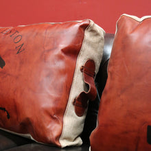 Load image into Gallery viewer, x SOLD Vintage Charleston Polo Cushions, Lounge Cushion, Pillows, Leather and Cushions B11208