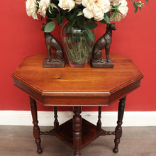 Load image into Gallery viewer, x SOLD Antique English Occasional Table, Antique Walnut Octagonal Side Table Lamp Table. B9695