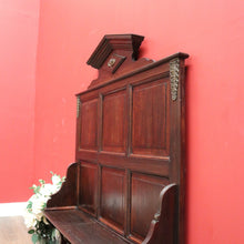 Load image into Gallery viewer, x SOLD Antique French Oak Narrow Hall Seat, Antique French Gothic Church Pew Seat Chair B11202
