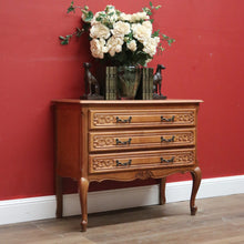 Load image into Gallery viewer, x SOLD Vintage French Chest of Drawers French Oak Three Drawer Chest Hall Entry Cabinet B10955