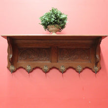 Load image into Gallery viewer, x SOLD Vintage French Coat Rack, Hat or Scarf Rack. Six Brass Hook Umbrella Holder. B11218