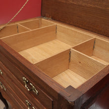 Load image into Gallery viewer, x SOLD Antique French Sewing Cabinet, French Oak Bedside Cabinet, 2 Drawer Lamp Table B10690