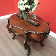 Load image into Gallery viewer, x SOLD Antique French Oak Centre Table Sofa Table, Cross Stretcher Base Table with Fleur de Lis to Apron. B10331