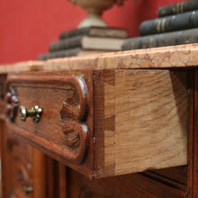 Load image into Gallery viewer, x SOLD Antique French Oak and Marble Bedside Cabinet, Lamp or Side Tables, Marble Tops B11203