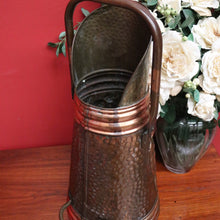 Load image into Gallery viewer, x SOLD Antique Copper and Brass Coal Scuttle, Umbrella Walking Stick Holder Doorstop. B10118
