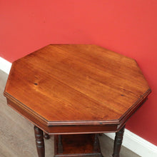 Load image into Gallery viewer, x SOLD Antique English Occasional Table, Antique Walnut Octagonal Side Table Lamp Table. B9695