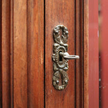 Load image into Gallery viewer, x SOLD Antique French Wardrobe, Walnut and Cane Armoire with Bevelled Mirror Door & Key B11116