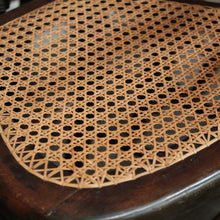 Load image into Gallery viewer, x SOLD 6 English Beech and Cane Chairs, Antique Dining or Kitchen Chairs Cane Seats. B10403