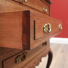 Load image into Gallery viewer, x SOLD Antique French Sewing Cabinet, French Oak Bedside Cabinet, 2 Drawer Lamp Table B10690