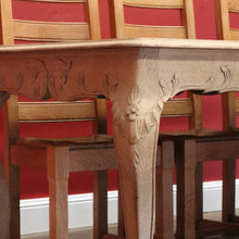 Load image into Gallery viewer, x SOLD Antique French Dining Table, Antique Raw Bleached Oak Kitchen Table, Carved Legs B10580