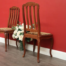 Load image into Gallery viewer, x SOLD Pair of Antique French Oak Hall Chair, Side Chairs, Foyer Chairs. B10392