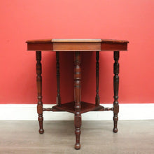 Load image into Gallery viewer, x SOLD Antique English Occasional Table, Antique Walnut Octagonal Side Table Lamp Table. B9695