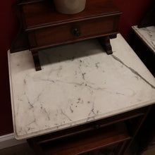 Load image into Gallery viewer, x SOLD Pair Antique French Walnut and Marble Bedside Table Lamp Tables Hall Cupboards B10845