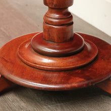 Load image into Gallery viewer, x SOLD Antique English Walnut Wine Table, Antique Circular Lamp or Pedestal Side Table. B9742