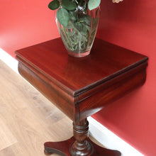 Load image into Gallery viewer, x SOLD Antique Australian Cedar Hall Table Single Pedestal Lamp Table Side Sewing Table B10729