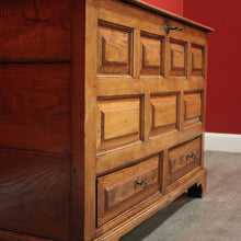 Load image into Gallery viewer, x SOLD Antique French Coffer, Oak Trunk Blanket Box. Chest of Drawers Trunk Linen Chest. B10190