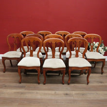 Load image into Gallery viewer, x SOLD Set of 12 Antique Dining Chairs, Antique English Mahogany Kitchen Chairs B11144